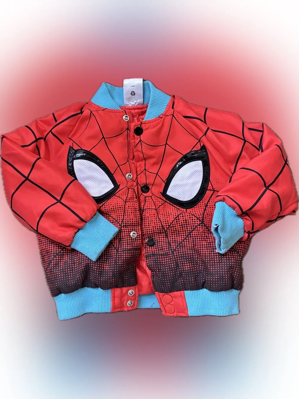 Marvel Spider-Man Red Bomber Jacket with Blue Trim